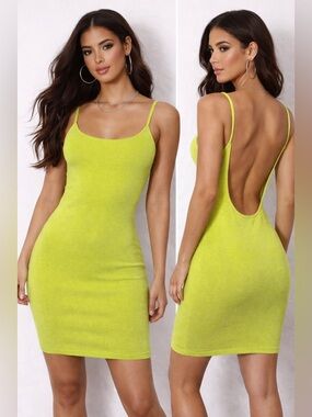Lime Green Sleeveless Bodycon Dress
